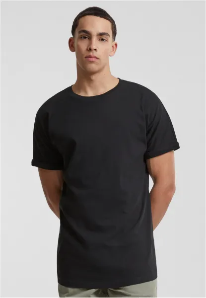 Men's T-shirts Pre-Pack Long Shaped Turnup 2-Pack black