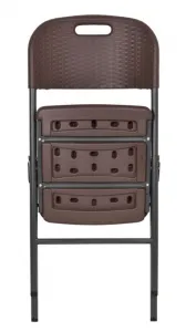 Rozkladacia stolička RATTAN hnedá