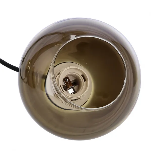 Závesná lampa Nubia čierna 3x60W E27 zlaté tienidlo