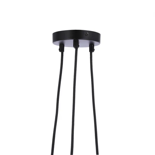 Závesná lampa Nubia čierna 3x60W E27 zlaté tienidlo