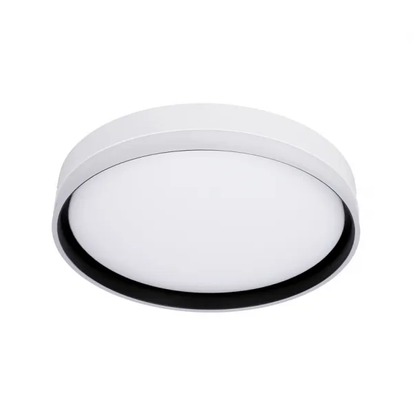 Stropná lampa Florida, biela+čierna, 24W LED, 39 cm, biele tienidlo
