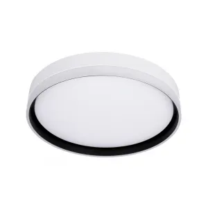 Stropná lampa Florida, biela+čierna, 24W LED, 39 cm, biele tienidlo