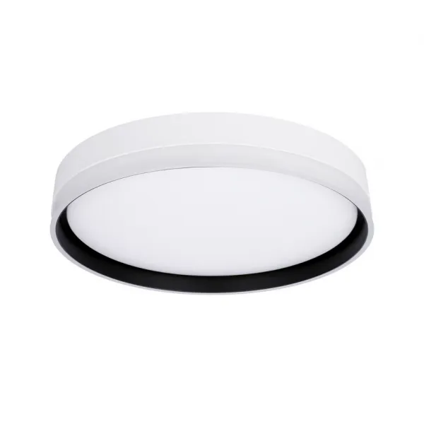 Stropná lampa Florida, biela+čierna, 24W LED, 39 cm, biele tienidlo