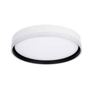 Stropná lampa Florida, biela+čierna, 24W LED, 39 cm, biele tienidlo