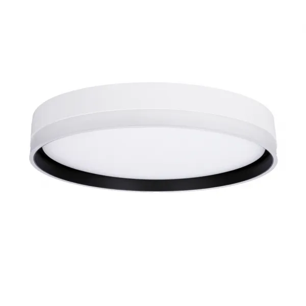 Stropná lampa Florida, biela+čierna, 24W LED, 39 cm, biele tienidlo