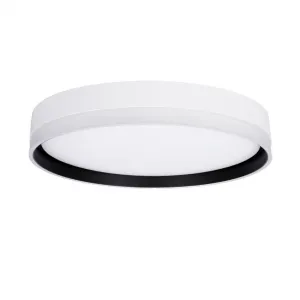 Stropná lampa Florida, biela+čierna, 24W LED, 39 cm, biele tienidlo