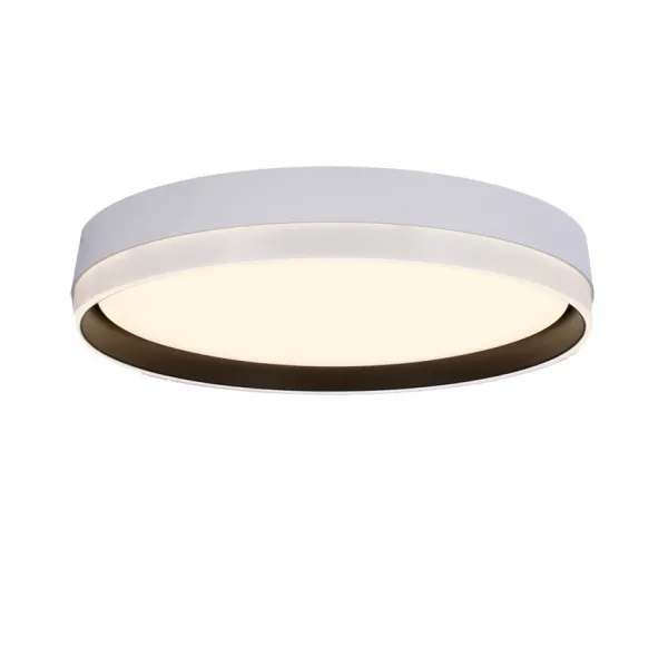 Stropná lampa Florida, biela+čierna, 24W LED, 39 cm, biele tienidlo