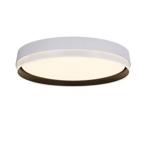 Stropná lampa Florida, biela+čierna, 24W LED, 39 cm, biele tienidlo