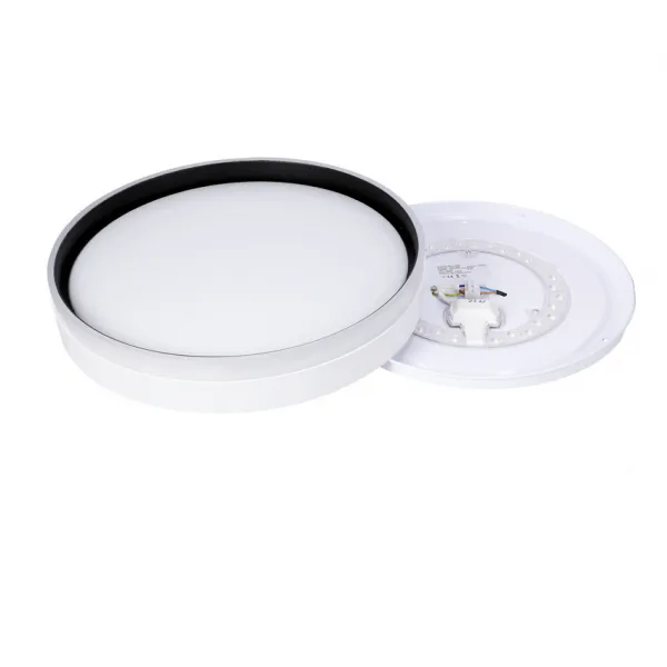 Stropná lampa Florida, biela+čierna, 24W LED, 39 cm, biele tienidlo
