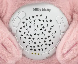Plyšový zaspávačik medvedík s projektorom Milly Mally Bear pink