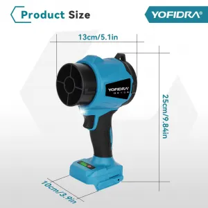 OneVan / Yofidra Extrémne výkonný Akumulátorový fúkač 2 v 1 Turbo Fúkač lístiaOneVan / Yofidra, maximálna rýchlosť vetra až 350 m/s. 2 x výkonné batérie 928Vf , dlhá výdrž . Vhodný pre batérie Makita 18V