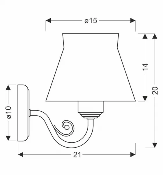 Nástenná lampa ROZANO biela 1x40W E27 kvetinové tienidlo