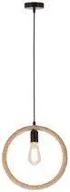 Závesná lampa Kolo čierna+béžová 1x40W E27