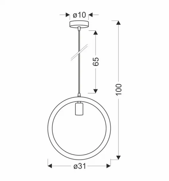 Závesná lampa Kolo čierna+béžová 1x40W E27