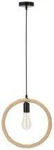 Závesná lampa Kolo čierna+béžová 1x40W E27