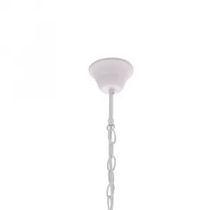 Závesná lampa ROZANO biela 3x40W E27 kvetinové tienidlo