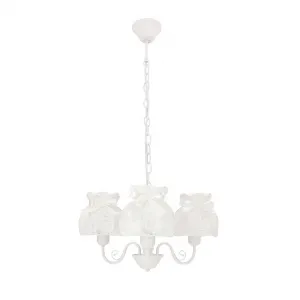 Závesná lampa ROSSINI biela 3x40W E27 biele tienidlo
