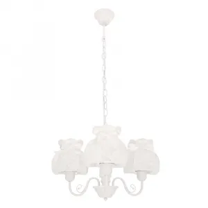 Závesná lampa ROSSINI biela 3x40W E27 biele tienidlo