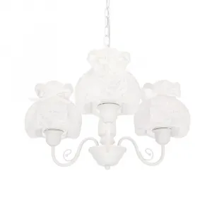 Závesná lampa ROSSINI biela 3x40W E27 biele tienidlo