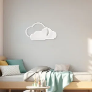 LED stropné svietidlo Stropné svietidlo Clouds 24W 2800–6500K s diaľkovým ovládaním, biele tienidlo, nastaviteľná farba svetla, detská izba, obývačka