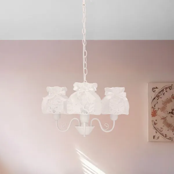 Závesná lampa ROSSINI biela 3x40W E27 biele tienidlo