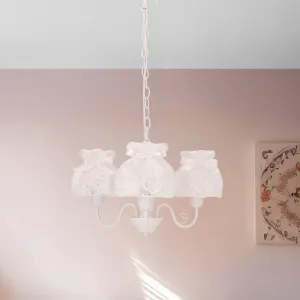 Závesná lampa ROSSINI biela 3x40W E27 biele tienidlo