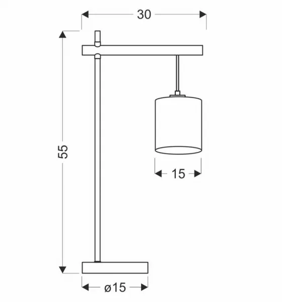 Kombinovaná stolová lampa čierna 1x60W E27 béžové tienidlo