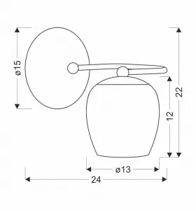 Nástenná lampa Serano patina 1x60W E27 krémové tienidlo