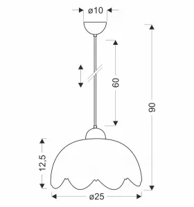 Závesná lampa COLORI chrpa modrá 1x60W E27 s bielym tienidlom, moderné svietidlo do obývačky, spálne, kuchyne, jedálne a interiéru domácnosti.