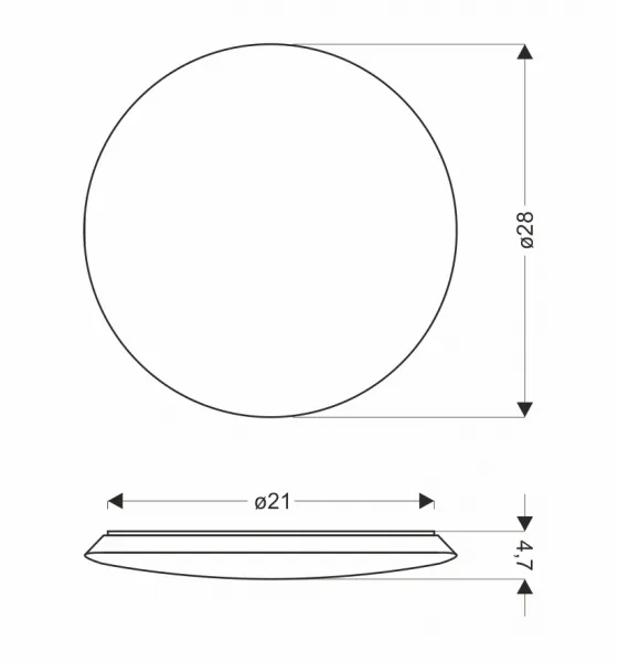 Stropné svietidlo Juno 28 18W LED 4000K biele