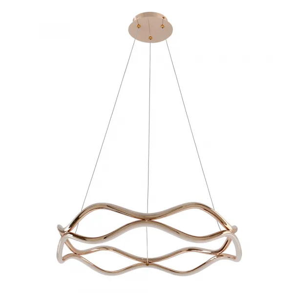 Závesná lampa VAVE patinovaná 28W LED 3000K biely kryt PRIEMER 50CM