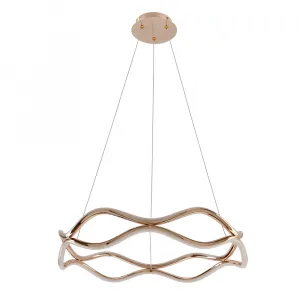 Závesná lampa VAVE patinovaná 28W LED 3000K biely kryt PRIEMER 50CM