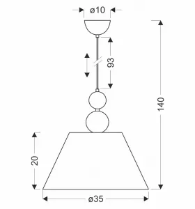 Závesná lampa ARAL chróm E27 1x60W s čiernym tienidlom, moderná do obývačky, spálne, kuchyne, jedálne, elegantné stropné osvetlenie