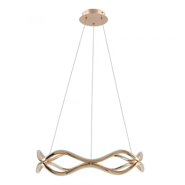 Závesná lampa VAVE patinovaná 28W LED 3000K biely kryt PRIEMER 50CM