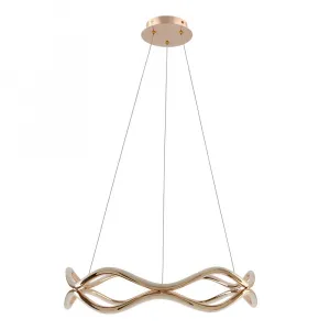 Závesná lampa VAVE patinovaná 28W LED 3000K biely kryt PRIEMER 50CM
