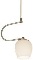 Závesná lampa Serano patina 1x60W E27 biele tienidlo