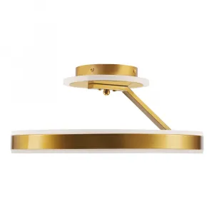 Stropná lampa RINEUS zlatá 20W LED bezfarebné kryštály PRIEMER 40CM