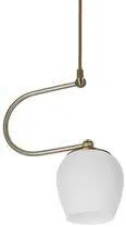 Závesná lampa Serano patina 1x60W E27 biele tienidlo