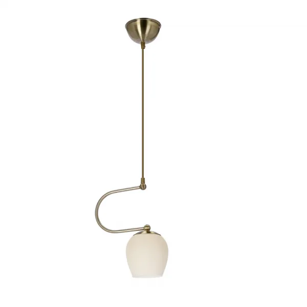 Závesná lampa Serano patina 1x60W E27 biele tienidlo