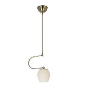 Závesná lampa Serano patina 1x60W E27 biele tienidlo