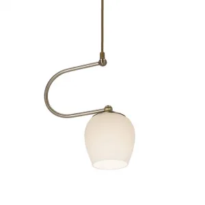 Závesná lampa Serano patina 1x60W E27 biele tienidlo