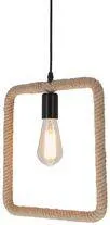 Závesná lampa Quadro čierna+béžová 1x40W E27