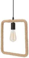 Závesná lampa Quadro čierna+béžová 1x40W E27