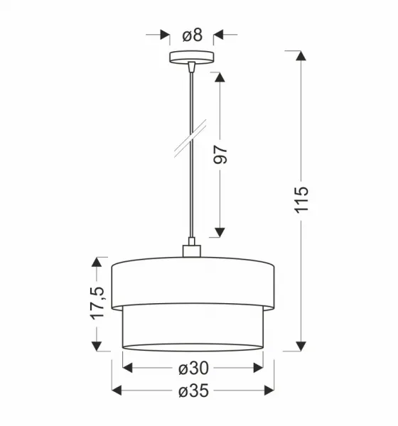 Závesná lampa Arezzo čierna 1x60W E27 čierna+tienidlo olivovej farby
