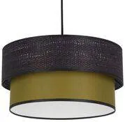Závesná lampa Arezzo čierna 1x60W E27 čierna+tienidlo olivovej farby