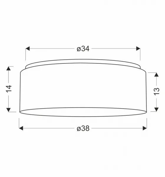SFONDO 3 stropné svietidlo 38 cm biele 2x40W E27 tienidlo macchiato