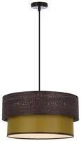 Závesná lampa Arezzo čierna 1x60W E27 čierna+tienidlo olivovej farby