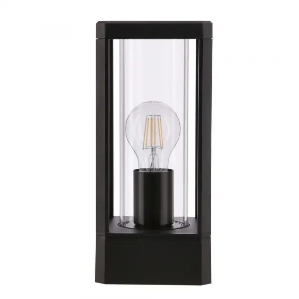 Záhradná lampa CISSUS – čierna kovová stojaca lampa E27 IP54 – moderné vonkajšie osvetlenie