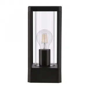 Záhradná lampa CISSUS – čierna kovová stojaca lampa E27 IP54 – moderné vonkajšie osvetlenie