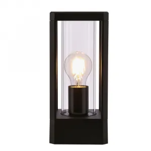 Záhradná lampa CISSUS – čierna kovová stojaca lampa E27 IP54 – moderné vonkajšie osvetlenie